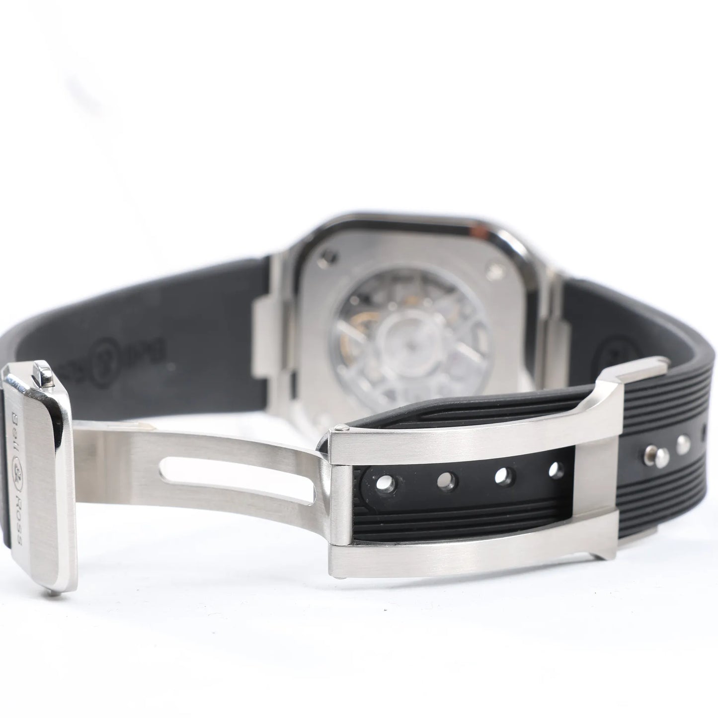 Bell &amp; Ross BR05 BR05A-GR-ST/SRB 1107124 SS &amp; Rubber AT Graue Zifferblattuhr