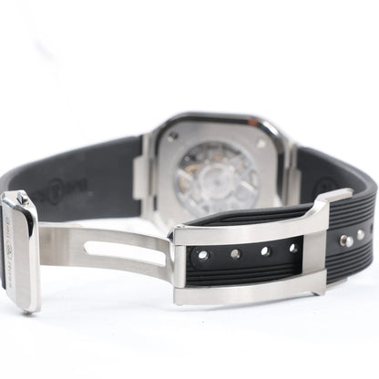 Bell &amp; Ross BR05 BR05A-GR-ST/SRB 1107124 SS &amp; Rubber AT Graue Zifferblattuhr