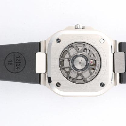 Bell &amp; Ross BR05 BR05A-GR-ST/SRB 1107124 SS &amp; Rubber AT Graue Zifferblattuhr