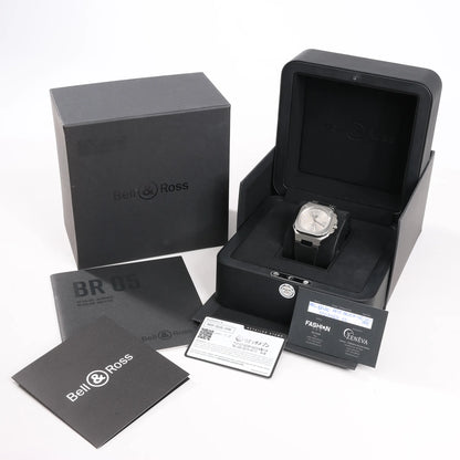 Bell &amp; Ross BR05 BR05A-GR-ST/SRB 1107124 SS &amp; Rubber AT Graue Zifferblattuhr