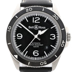 Bell & Ross BRV2-92-S 00371 Reloj Automático de Acero Inoxidable y Cuero con Esfera Negra