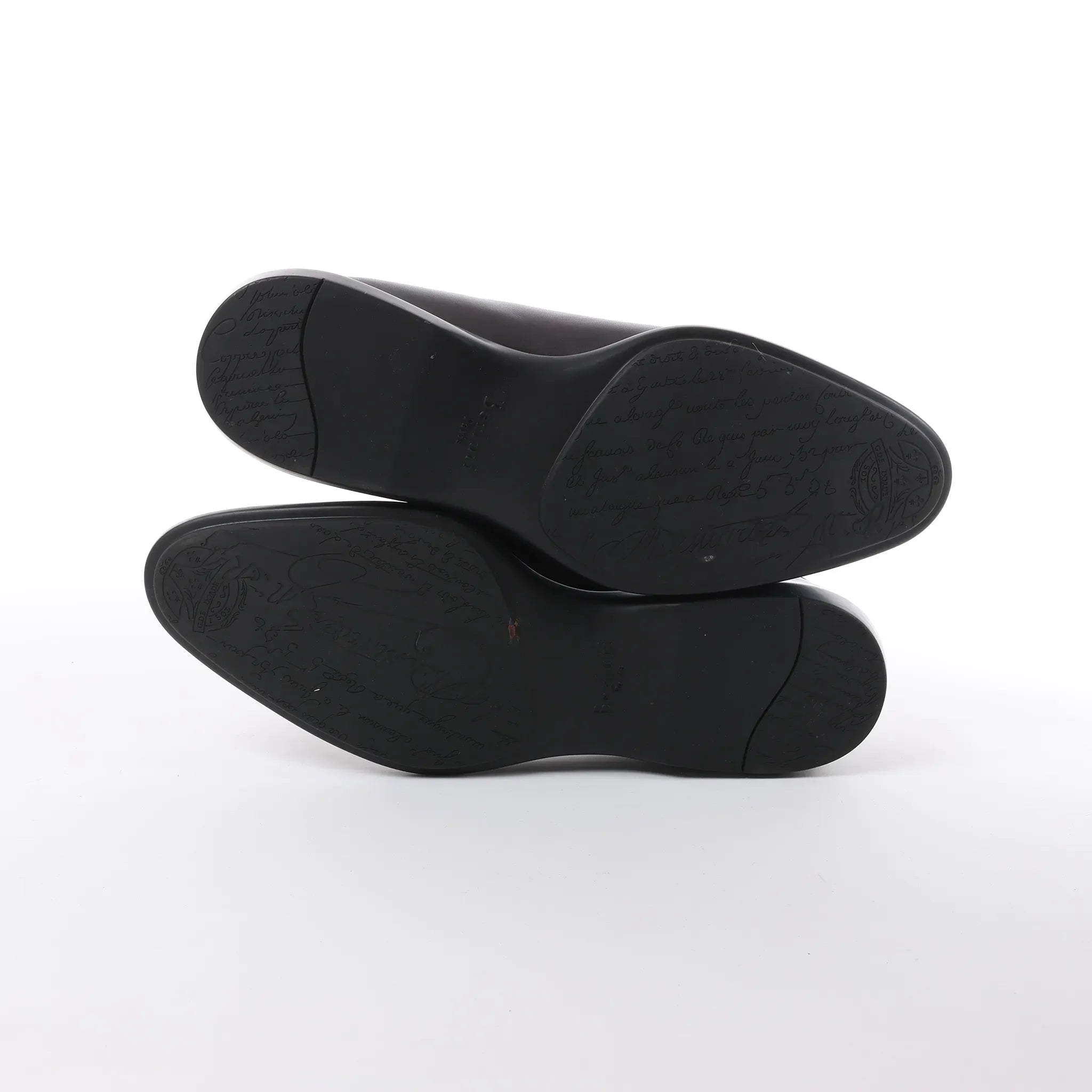 Berluti Amadeo Perugia Calligraphy Leather shoes in Black, Size 8.5 US