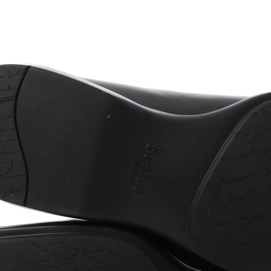 Berluti Amadeo Perugia Calligraphy Leather shoes in Black, Size 8.5 US
