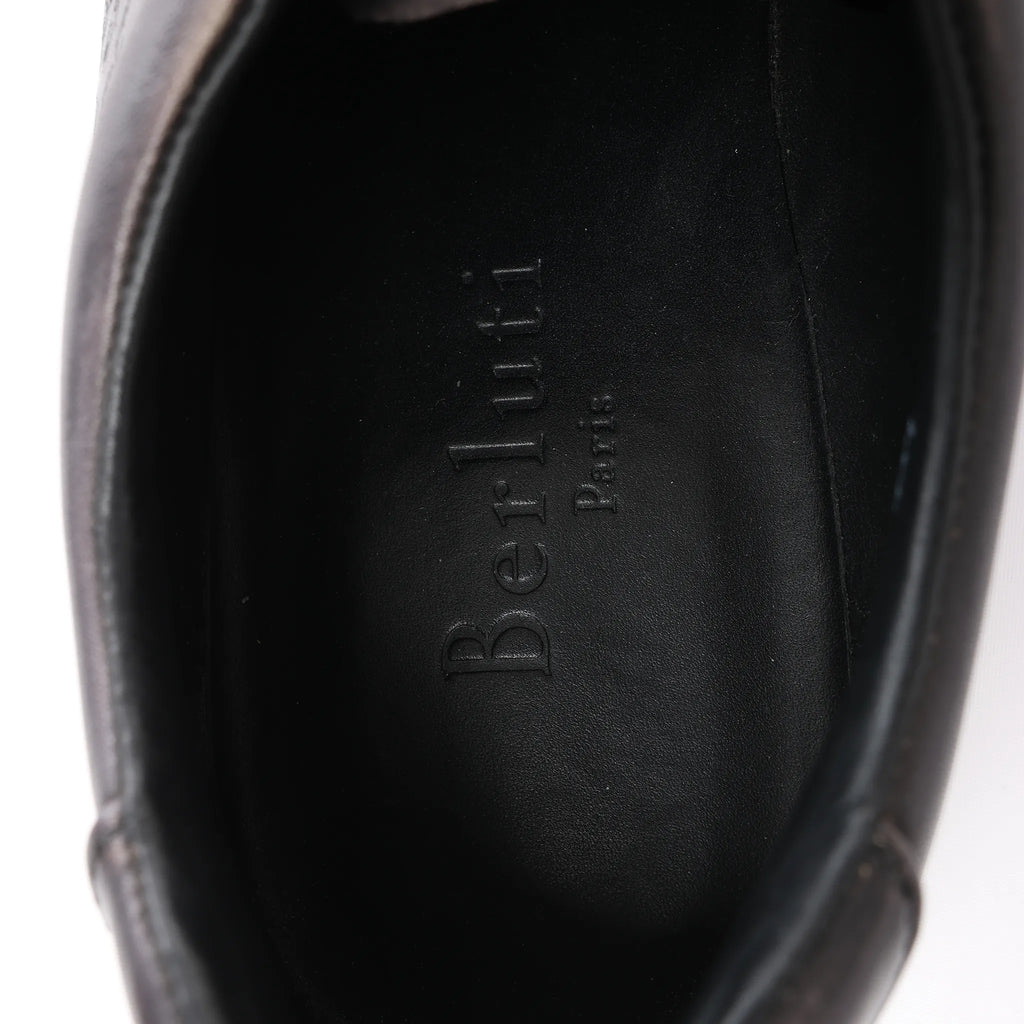 Berluti Amadeo Perugia Calligraphy Leather shoes in Black, Size 8.5 US