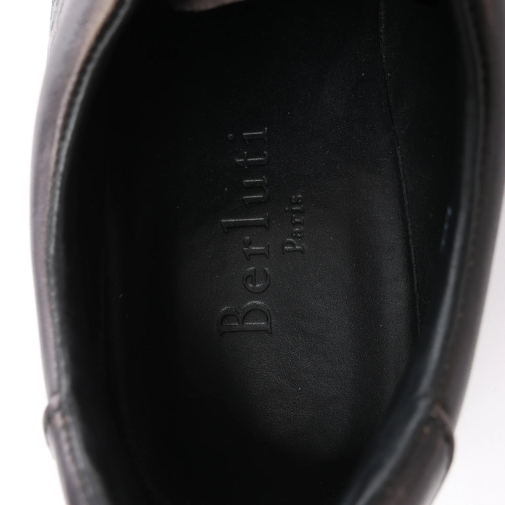 Berluti Amadeo Perugia Calligraphy Leather shoes in Black, Size 8.5 US
