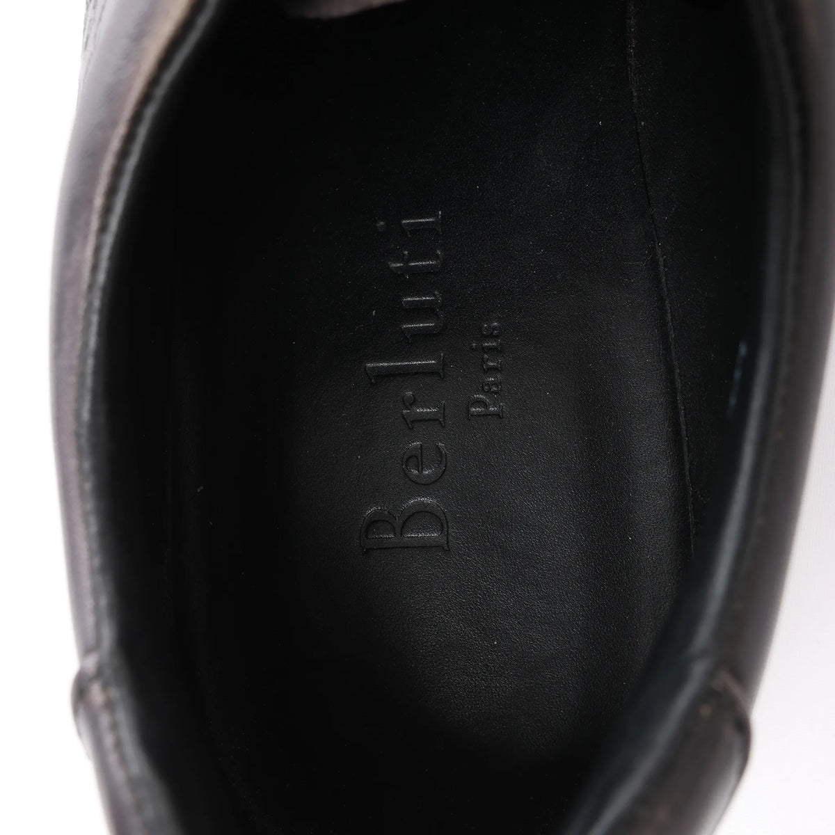 Berluti Amadeo Perugia Calligraphy Leather shoes in Black, Size 8.5 US