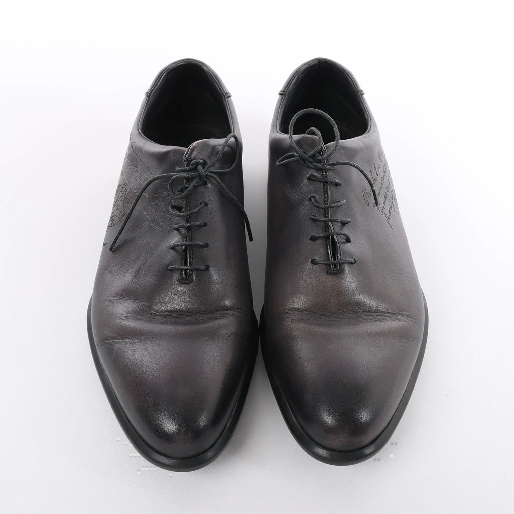 Berluti Amadeo Perugia Calligraphy Leather shoes in Black, Size 8.5 US