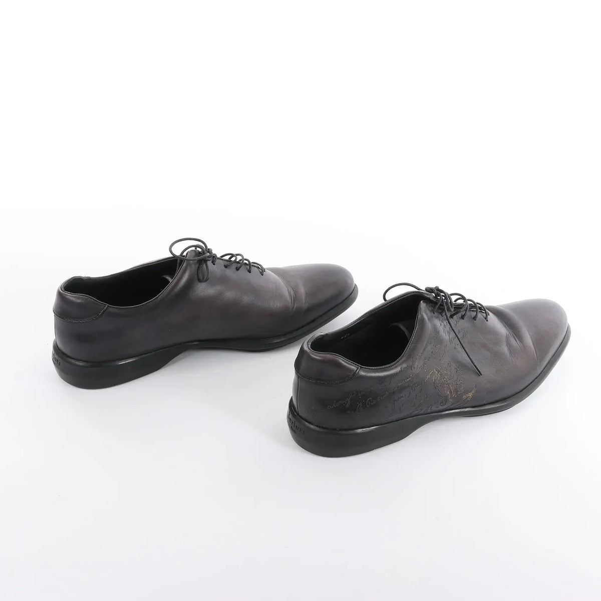 Berluti Amadeo Perugia Calligraphy Leather shoes in Black, Size 8.5 US