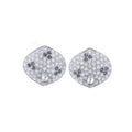 Non Signe / Unsigned Black diamond Earrings K18WG 10.6g, 2.45 ct