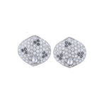 Non Signe / Unsigned Black diamond Earrings K18WG 10.6g, 2.45 ct