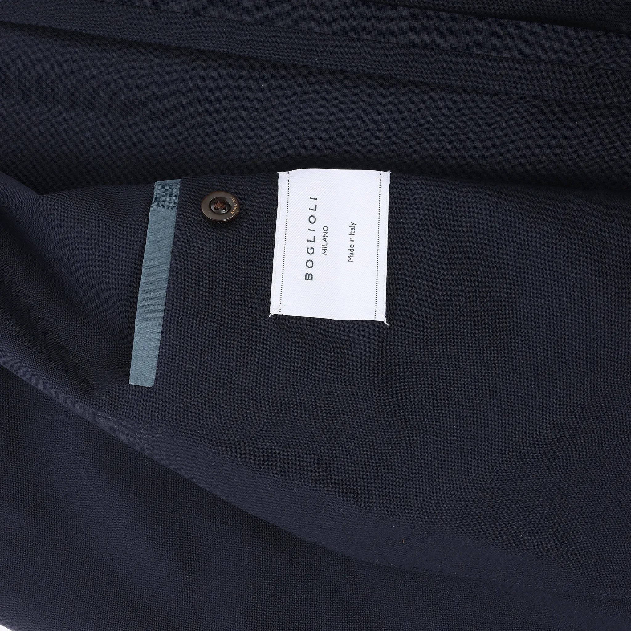 Boglioli Wool Casual Blazer in Navy Blue, Size 50 IT