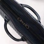 Bottega Veneta Intrecciato Leather 2Way Handbag in Navy Blue