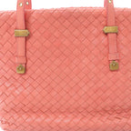 Bottega Veneta Intrecciato Leather Shoulder Bag in Pink