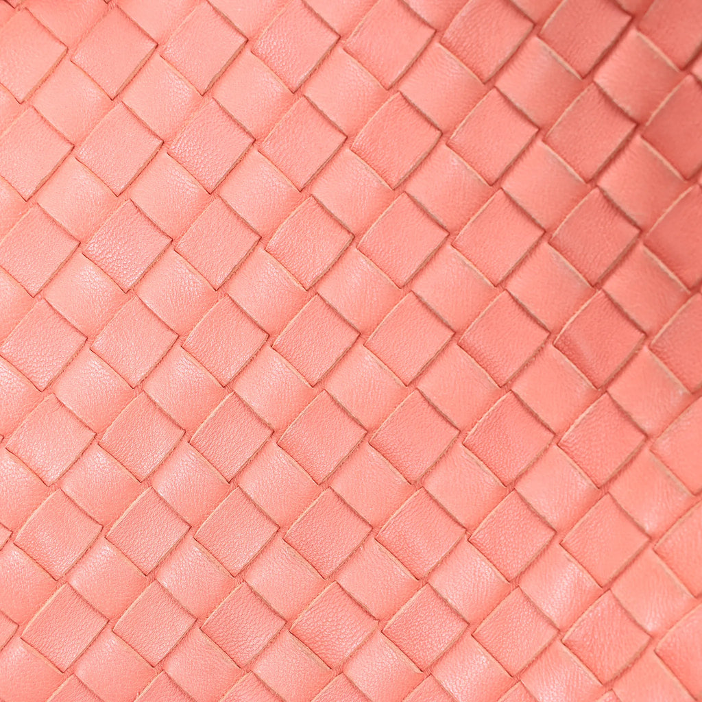 Bottega Veneta Intrecciato Leather Shoulder Bag in Pink