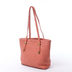 Bottega Veneta Intrecciato Leather Shoulder Bag in Pink