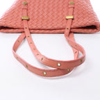 Bottega Veneta Intrecciato Leather Shoulder Bag in Pink