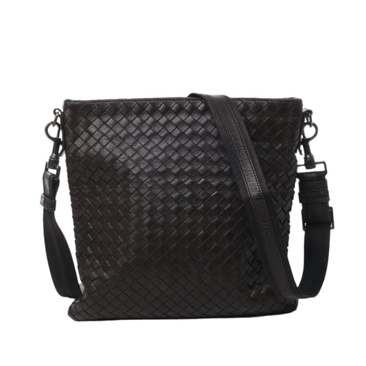 Bottega Veneta Nappa Intrecciato VN Crossbody Messenger Bag Brown 276357