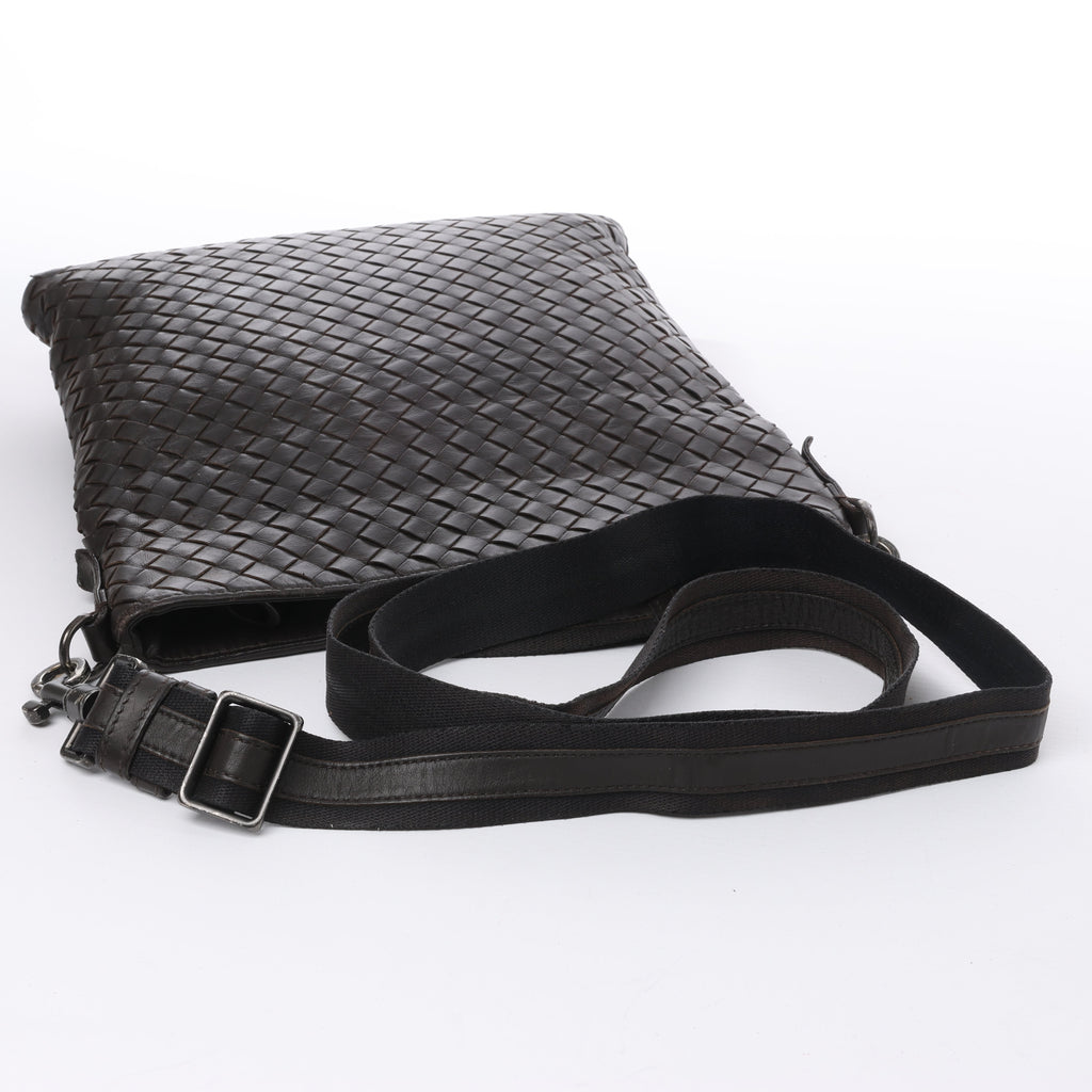 Bottega Veneta Nappa Intrecciato VN Crossbody Messenger Bag Brown 276357