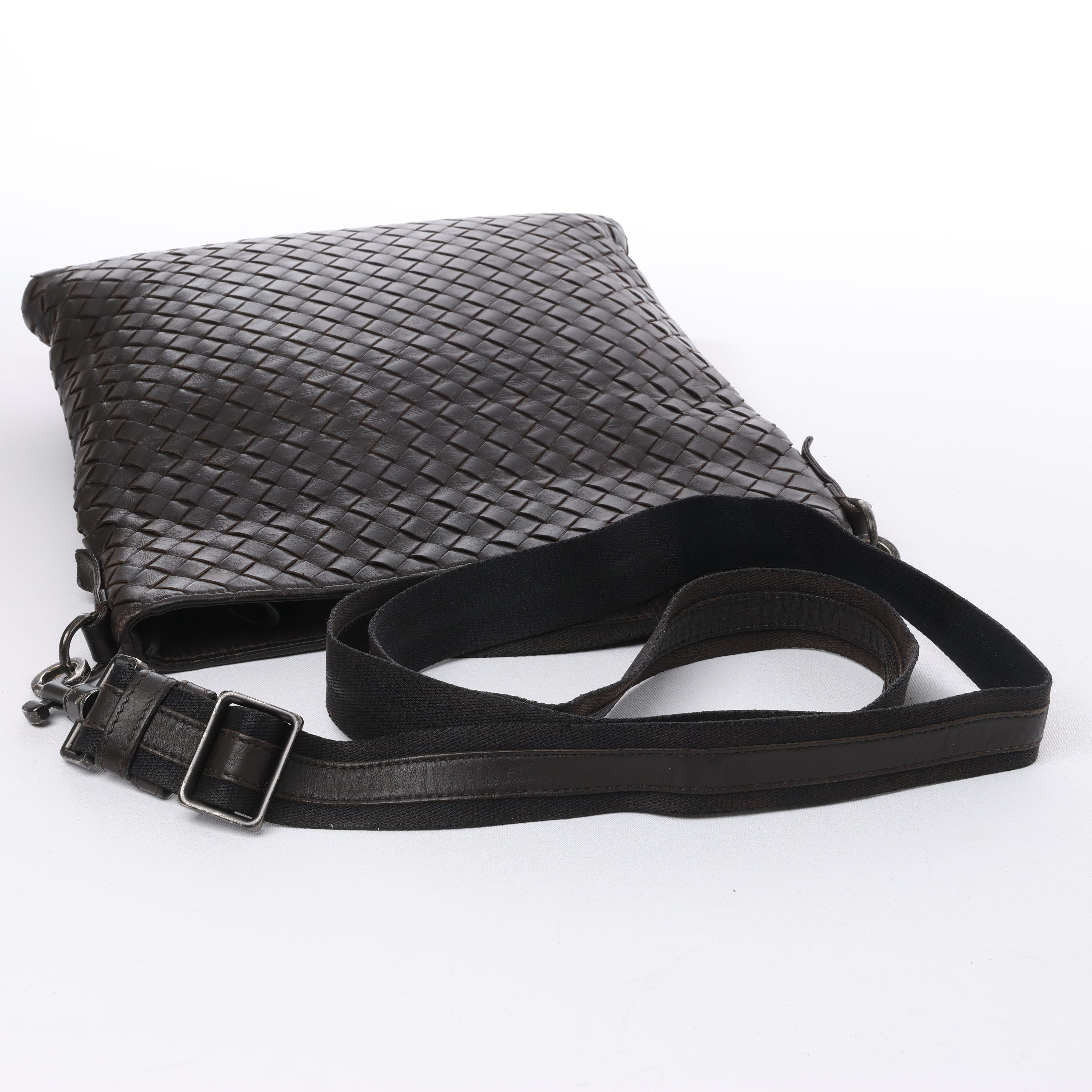 Bottega Veneta Nappa Intrecciato VN Crossbody Messenger Bag Brown 276357