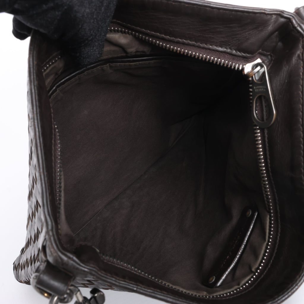 Bottega Veneta Nappa Intrecciato VN Crossbody Messenger Bag Brown 276357