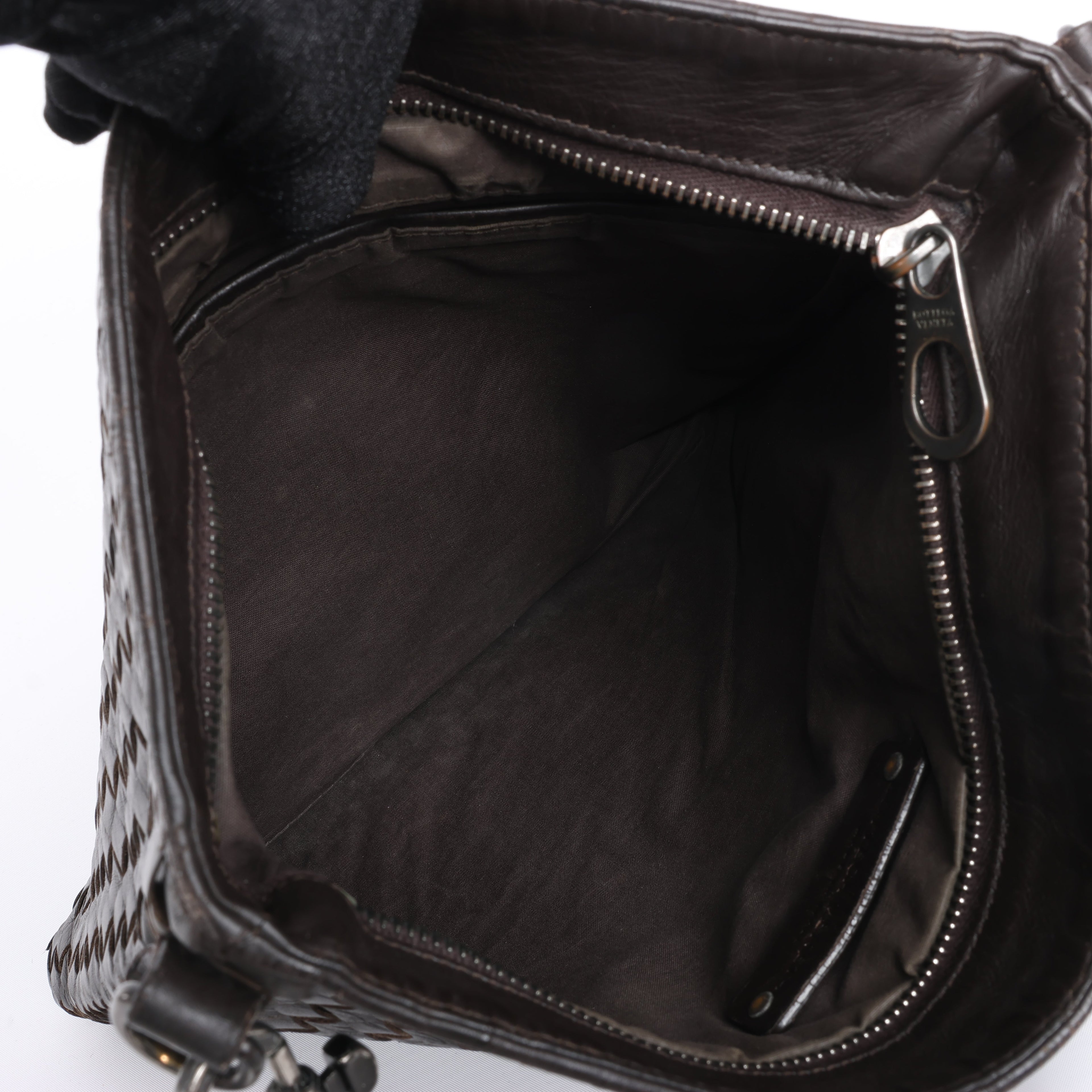 Bottega Veneta Nappa Intrecciato VN Crossbody Messenger Bag Brown 276357