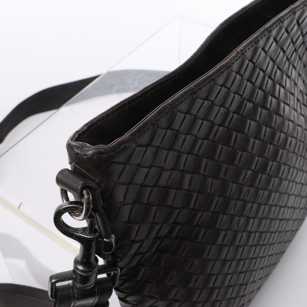 Bottega Veneta Nappa Intrecciato VN Crossbody Messenger Bag Brown 276357