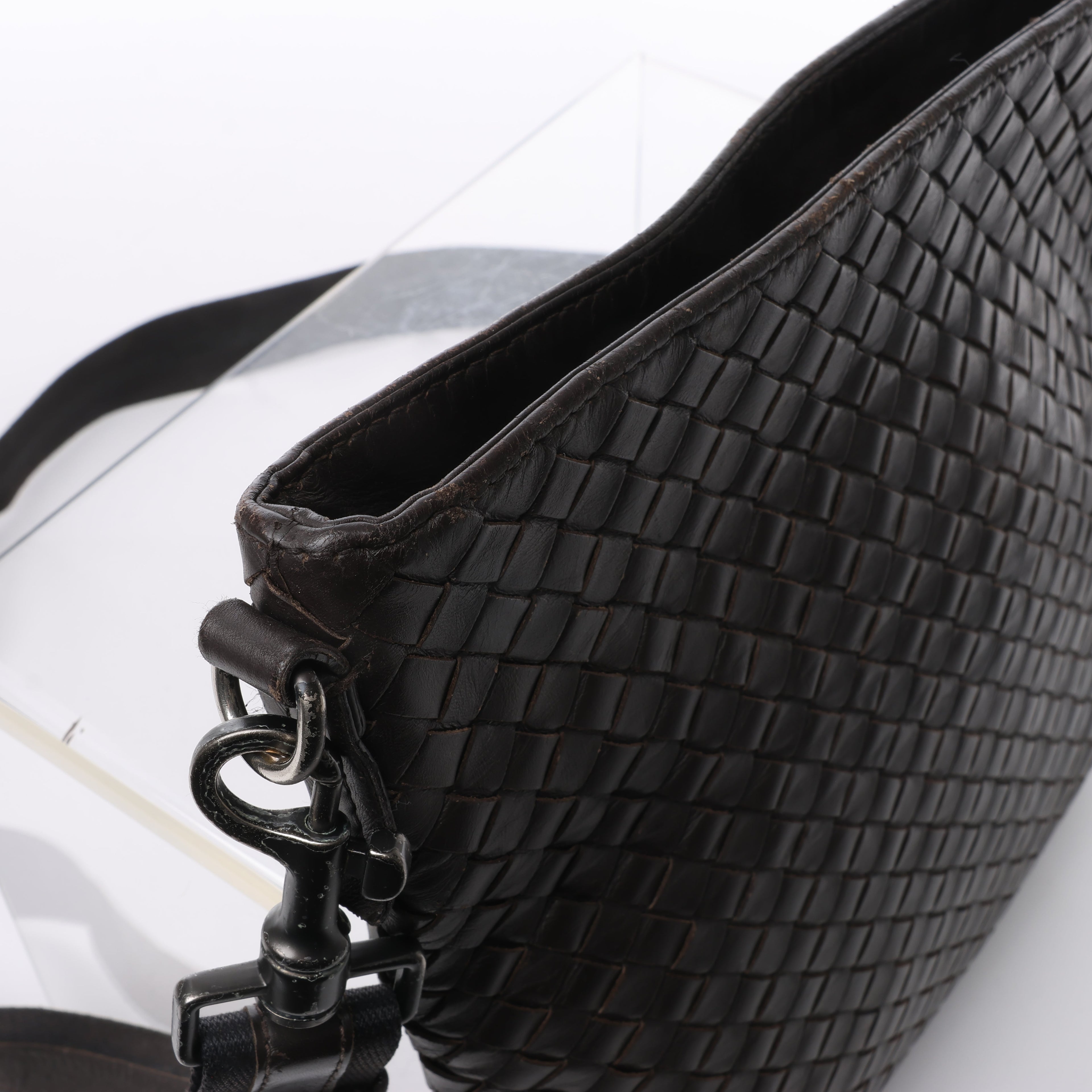 Bottega Veneta Nappa Intrecciato VN Crossbody Messenger Bag Brown 276357