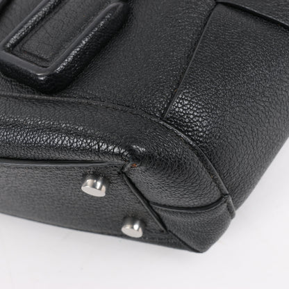 Bottega Veneta Arco Mini Leather Maxi Intrecciato 2Way Handbag in Black