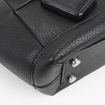 Bottega Veneta Arco Mini Leather Maxi Intrecciato 2Way Handbag in Black