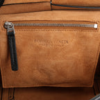 Bottega Veneta Arco Mini Leather Maxi Intrecciato 2Way Handbag in Black