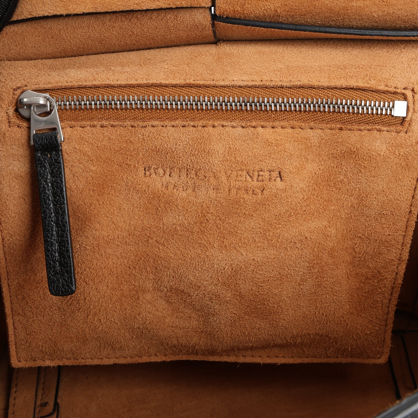 Bottega Veneta Arco Mini Leather Maxi Intrecciato 2Way Handbag in Black