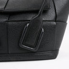 Bottega Veneta Arco Mini Leather Maxi Intrecciato 2Way Handbag in Black