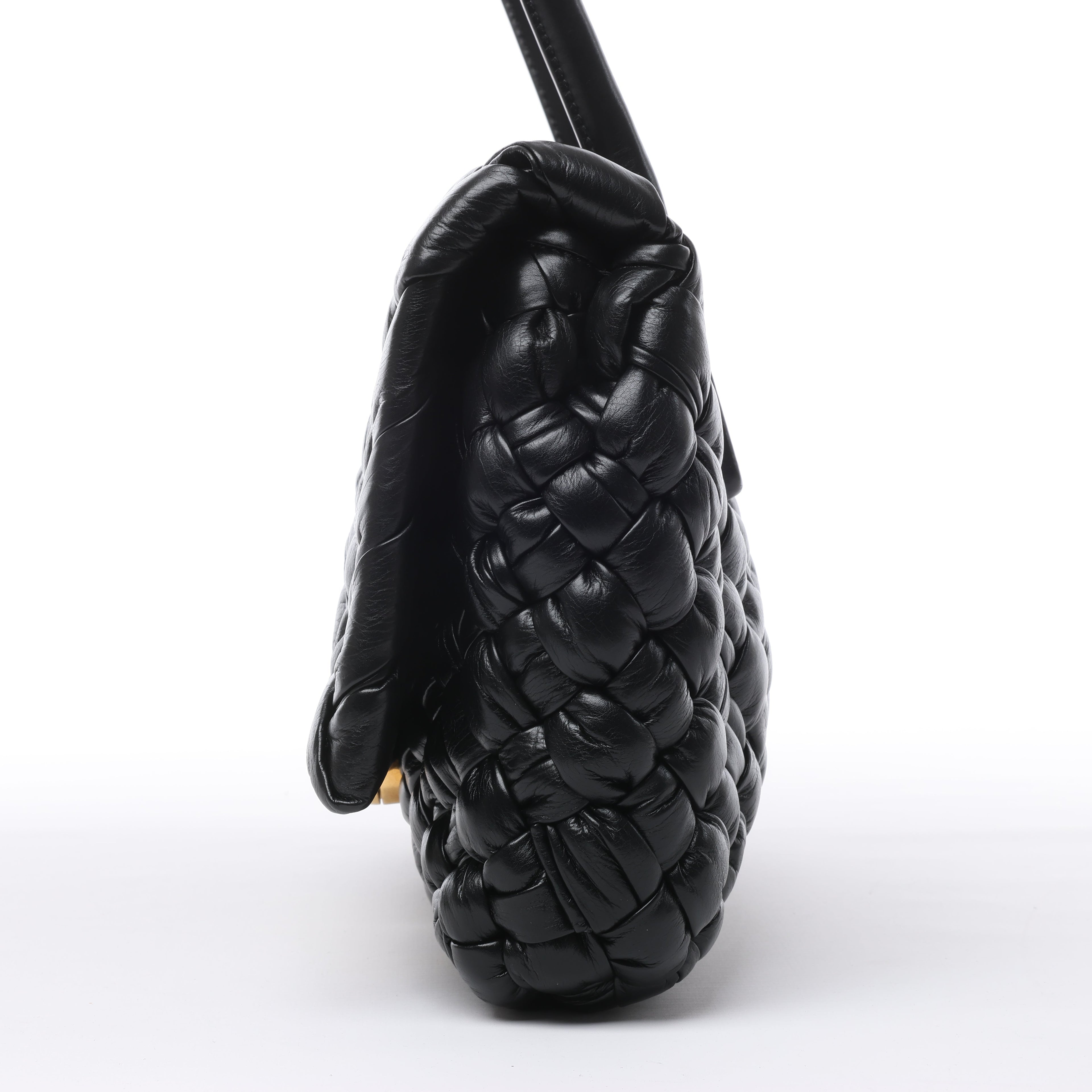 Bolso de hombro Desiree de piel tejida en negro de Bottega Veneta