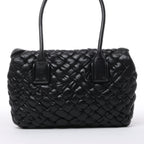 Bolso de hombro Desiree de piel tejida en negro de Bottega Veneta