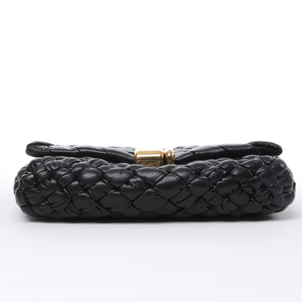 Bolso de hombro Desiree de piel tejida en negro de Bottega Veneta