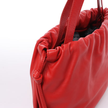 Bottega Veneta Bulb Smooth Leather Shoulder Bag in Red