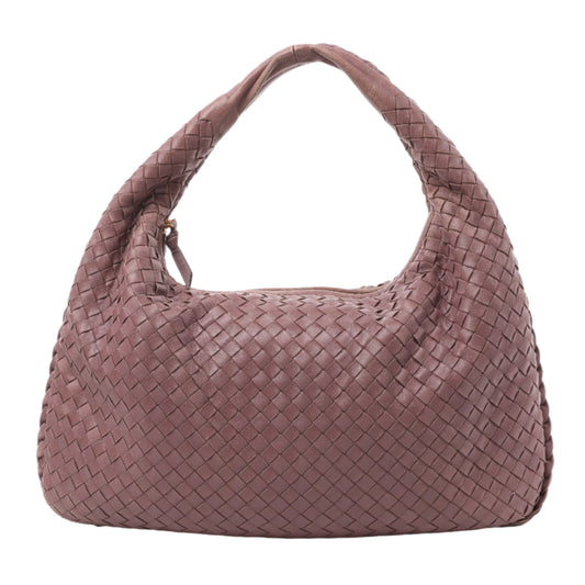 Bottega Veneta Intrecciato Hobo Leather Shoulder Bag in Dusty Rose Taupe 115653