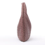 Bottega Veneta Intrecciato Hobo Leather Shoulder Bag in Dusty Rose Taupe 115653