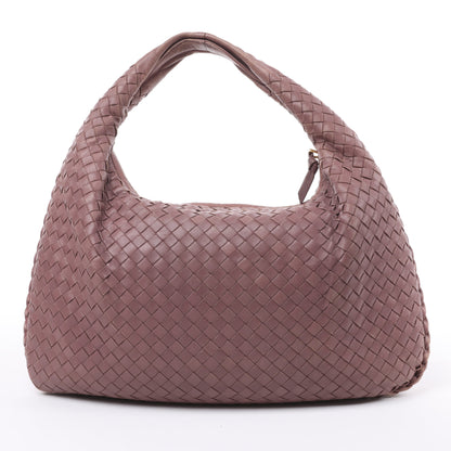 Bottega Veneta Intrecciato Hobo Leather Shoulder Bag in Dusty Rose Taupe 115653