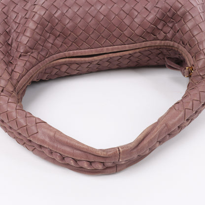 Bottega Veneta Intrecciato Hobo Leather Shoulder Bag in Dusty Rose Taupe 115653