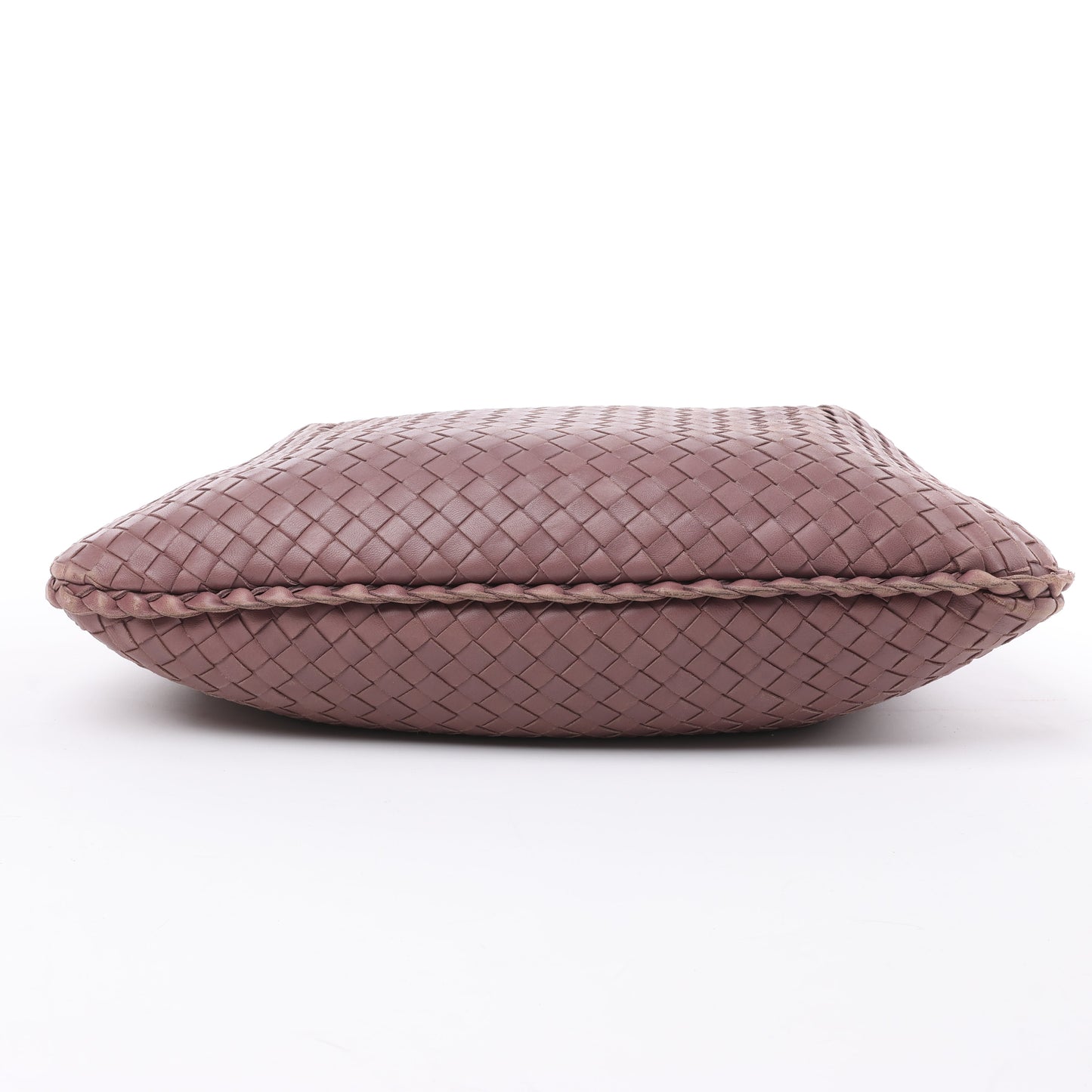 Bottega Veneta Intrecciato Hobo Leather Shoulder Bag in Dusty Rose Taupe 115653