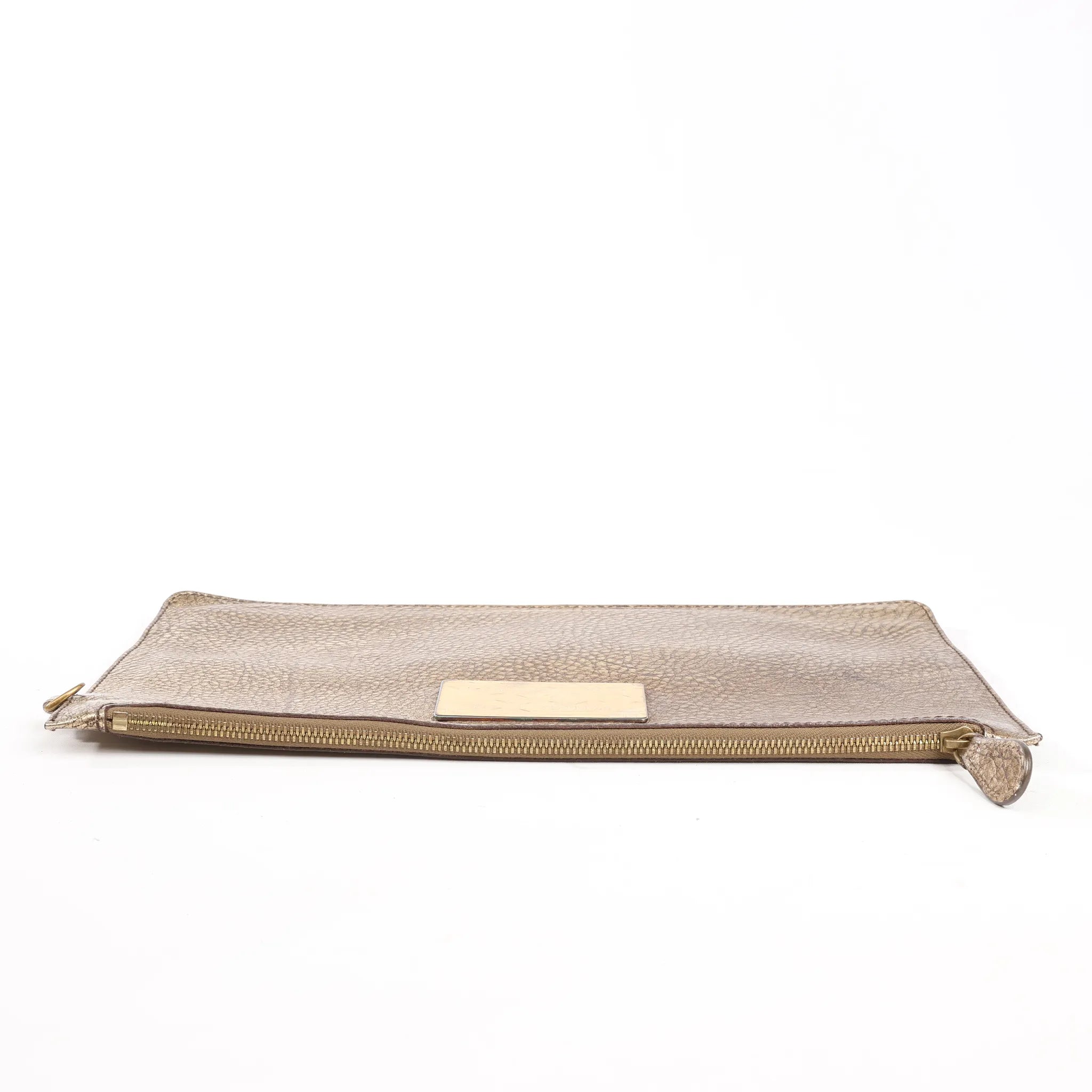 Bottega Veneta Cabas MM Intrecciato Leather Shoulder Bag in Gold