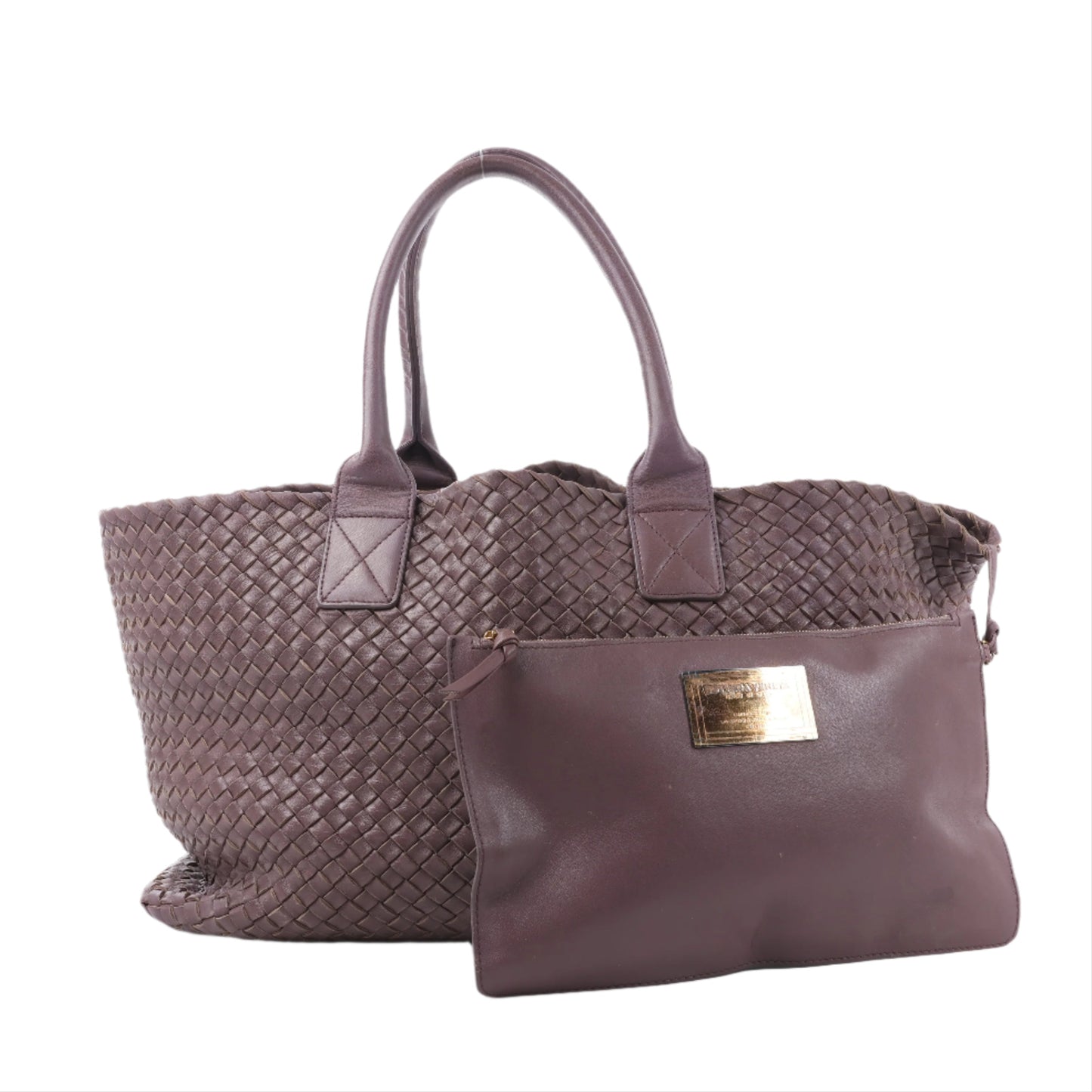 Bottega Veneta Intrecciato Cabat MM Cabas en cuir en vieux rose taupe