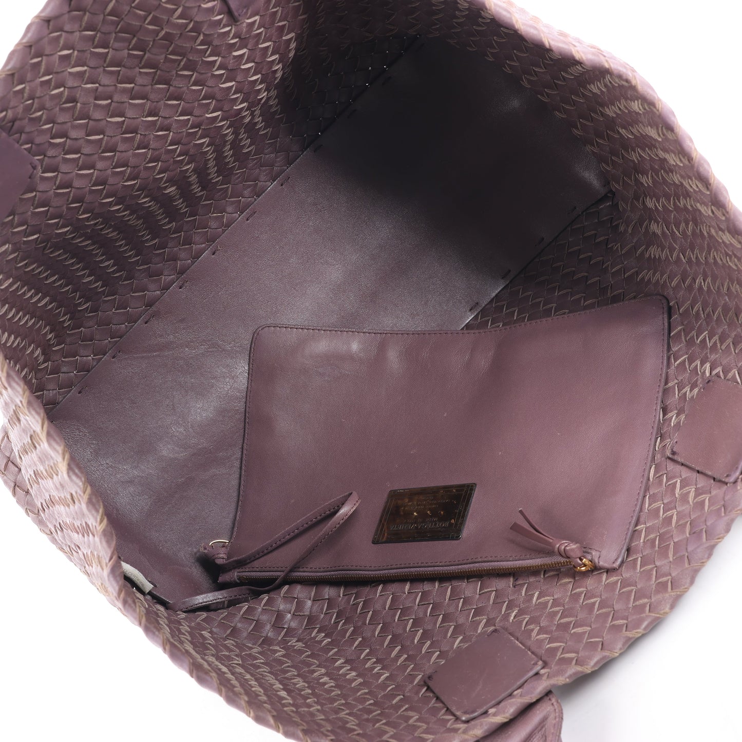 Bottega Veneta Intrecciato Cabat MM Cabas en cuir en vieux rose taupe