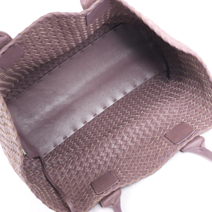 Bottega Veneta Intrecciato Cabat MM Leather Tote in Dusty Rose Taupe