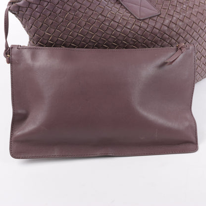 Bottega Veneta Intrecciato Cabat MM Cabas en cuir en vieux rose taupe
