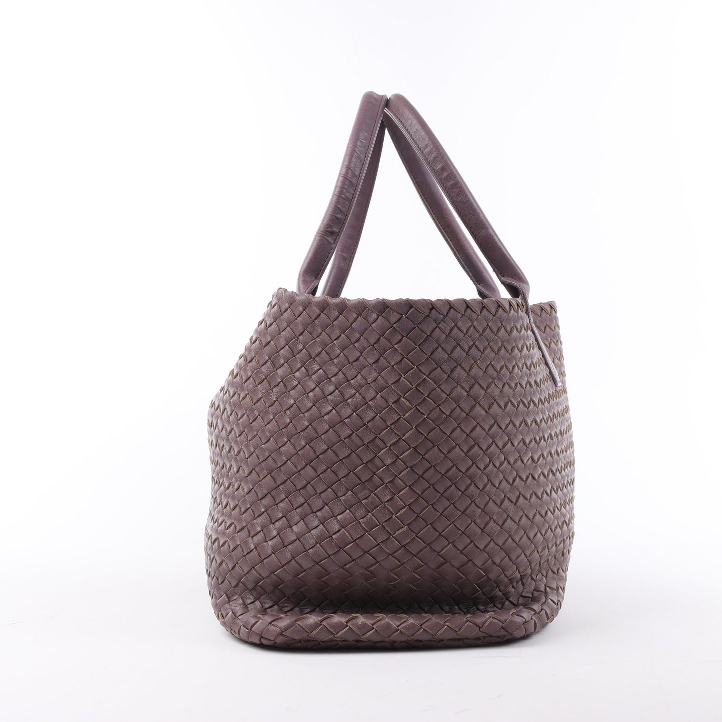 Bottega Veneta Intrecciato Cabat MM Cabas en cuir en vieux rose taupe