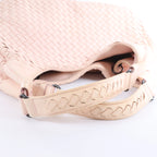 Bottega Veneta Campana Intrecciato Leather Shoulder bag in Pink 125787
