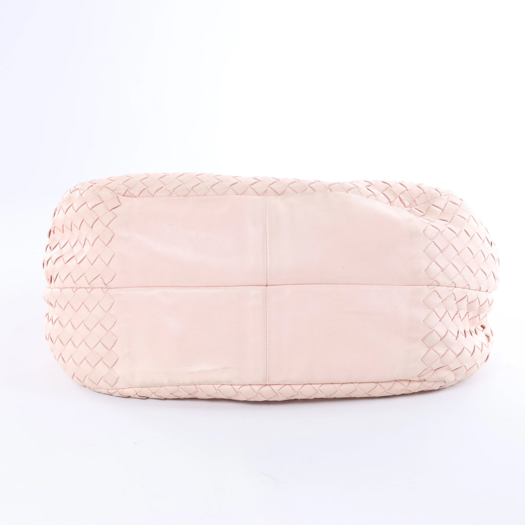 Bottega Veneta Campana Intrecciato Leather Shoulder bag in Pink 125787