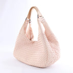 Bottega Veneta Campana Intrecciato Leather Shoulder bag in Pink 125787